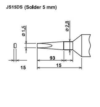 ปลายหัวแร้งซามูไร Cera cote samurai js15ds solder 5 mm solder tip